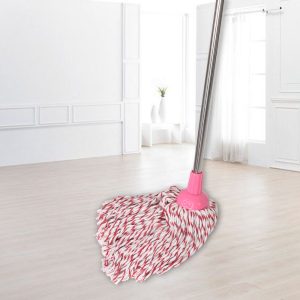 Vintage Round-Head Color-Yarn Mop - Absorbent Home Floor Cleaning Tool