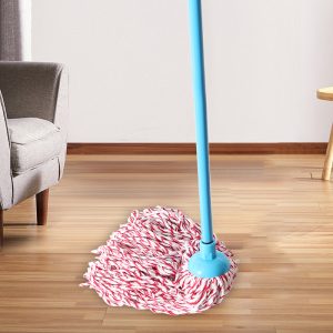 Blue Pink Cotton String Mops for Home Cleaning