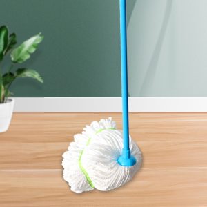 Vintage Round Head Microfiber Mop – Strong Absorption for Efficient Home Cleaning