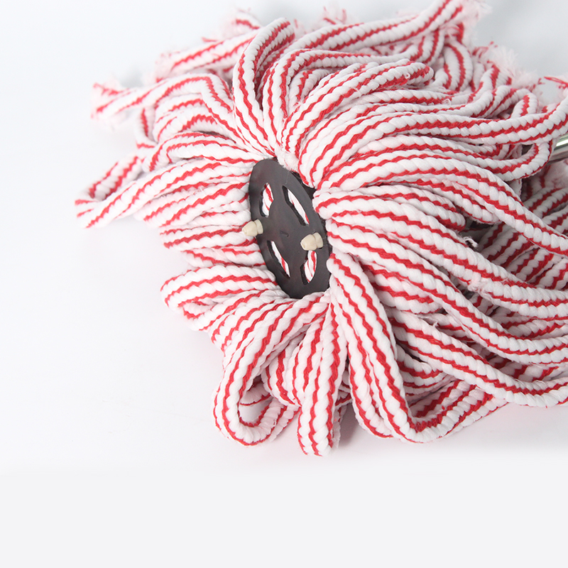 Traditional Round-Head Hollow Cotton Mop (Pink/ Gray-White) - Image 5