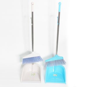 Household Iron-Handle Broom and Dustpan Set