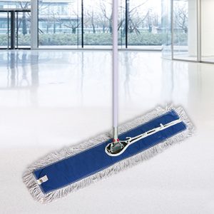 Large Flat Mop Dust Push - Heavy-Duty Floor Cleaner for Hotels & Factories